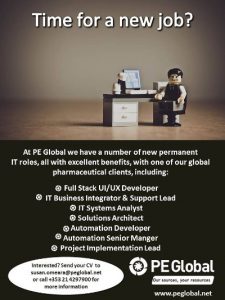 Permanent IT Positions Available At Global Pharmaceutical Client